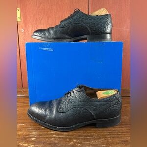 Vintage Dack Dress Derby Shoes Black Camel Skin Men’s Size 10G Made In Canada